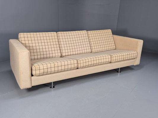 A Vintage Hans Wegner GE300 3 Seat Sofa in Original Wool MCM Retro EB9355 M3SS - UKDK FURNITURE
