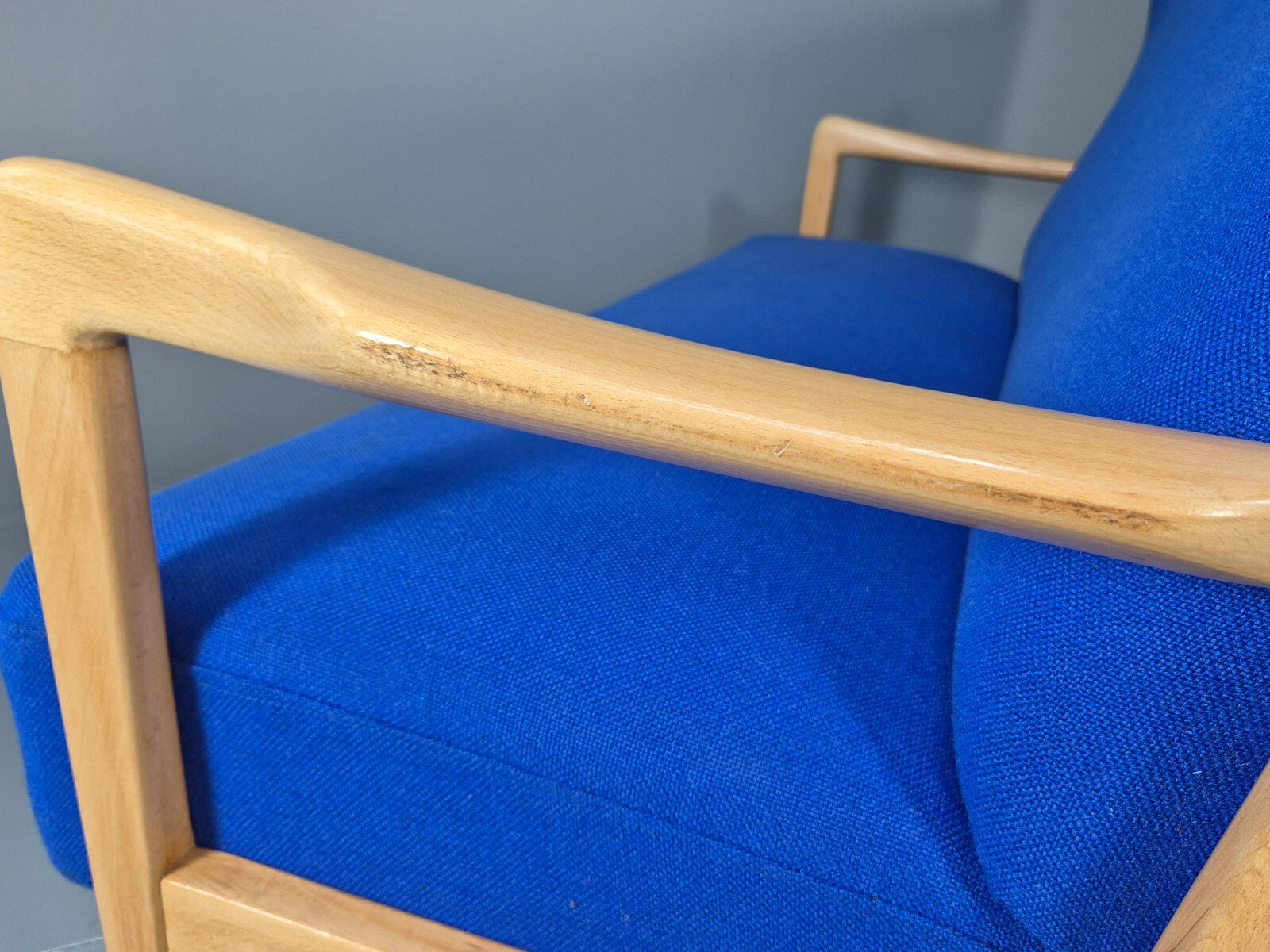 Vintage Fritz Hansen 2 Seat Sofa Soren Hansen Design 1940s MCM EB9016 M2SS - UKDK FURNITURE