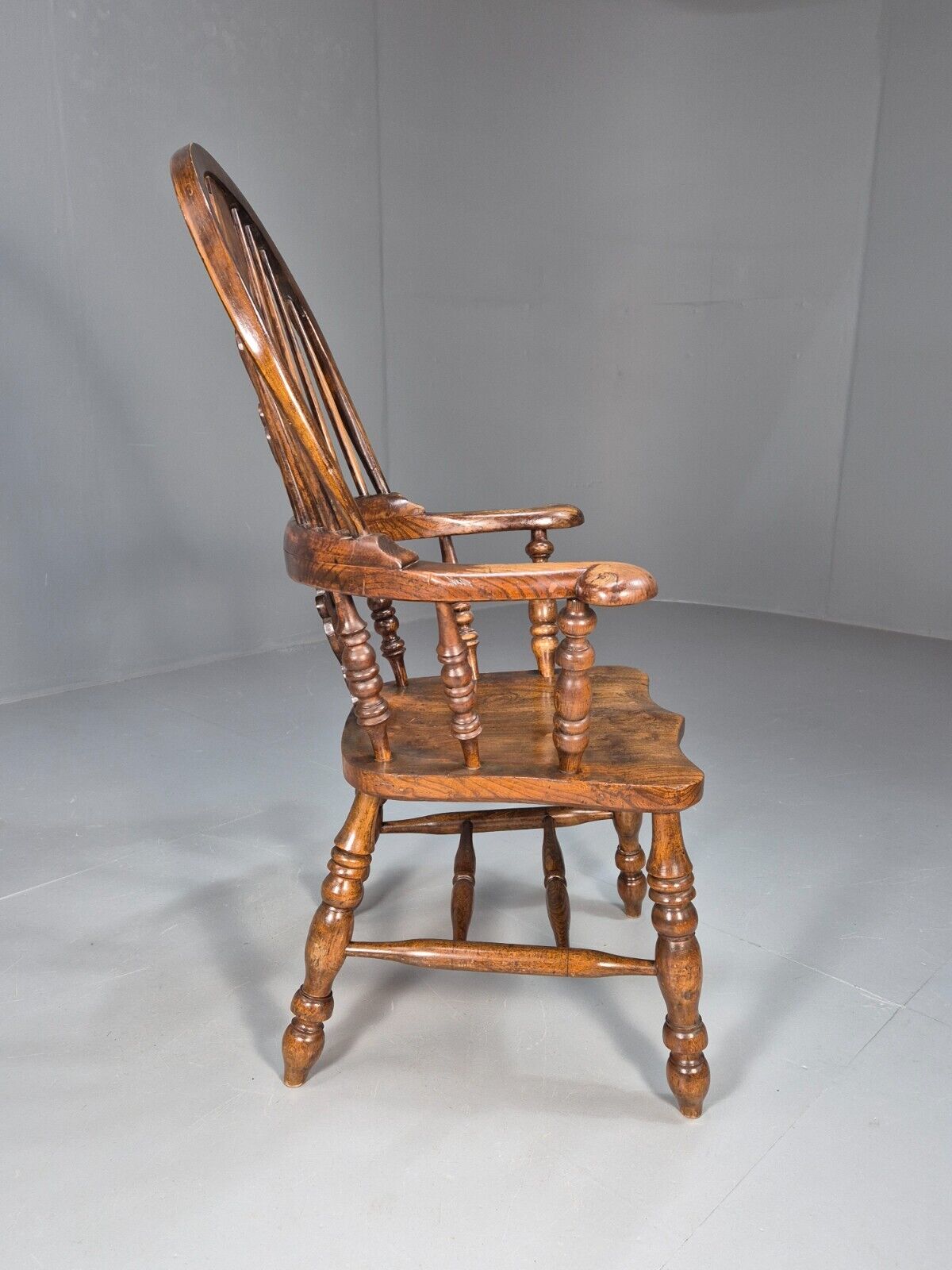 Vintage Windsor Armchair Oak 19th Century Antique EB9034 VDIN - UKDK FURNITURE