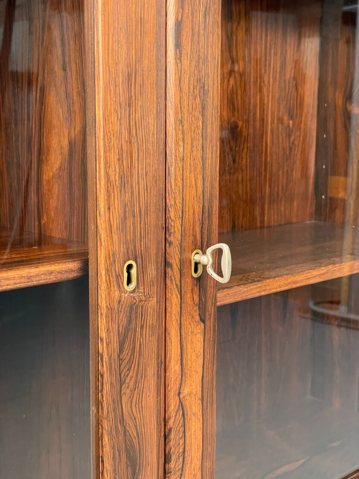 Danish Midcentury Glazed Cabinet Vintage Storage Shelving EB8420 MWOO - UKDK FURNITURE