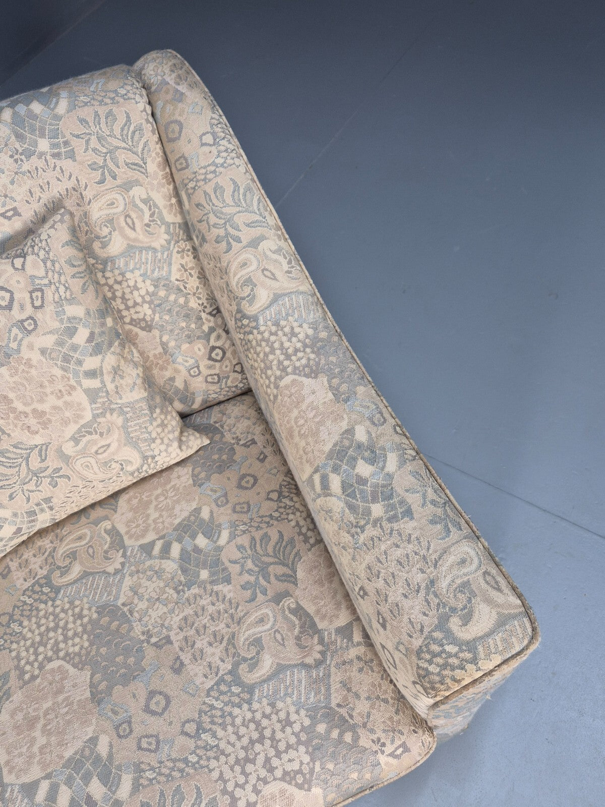 Vintage Danish Lounge Chair Abstract Floral 1980s Material Retro EB09600 MNOR - UKDK FURNITURE