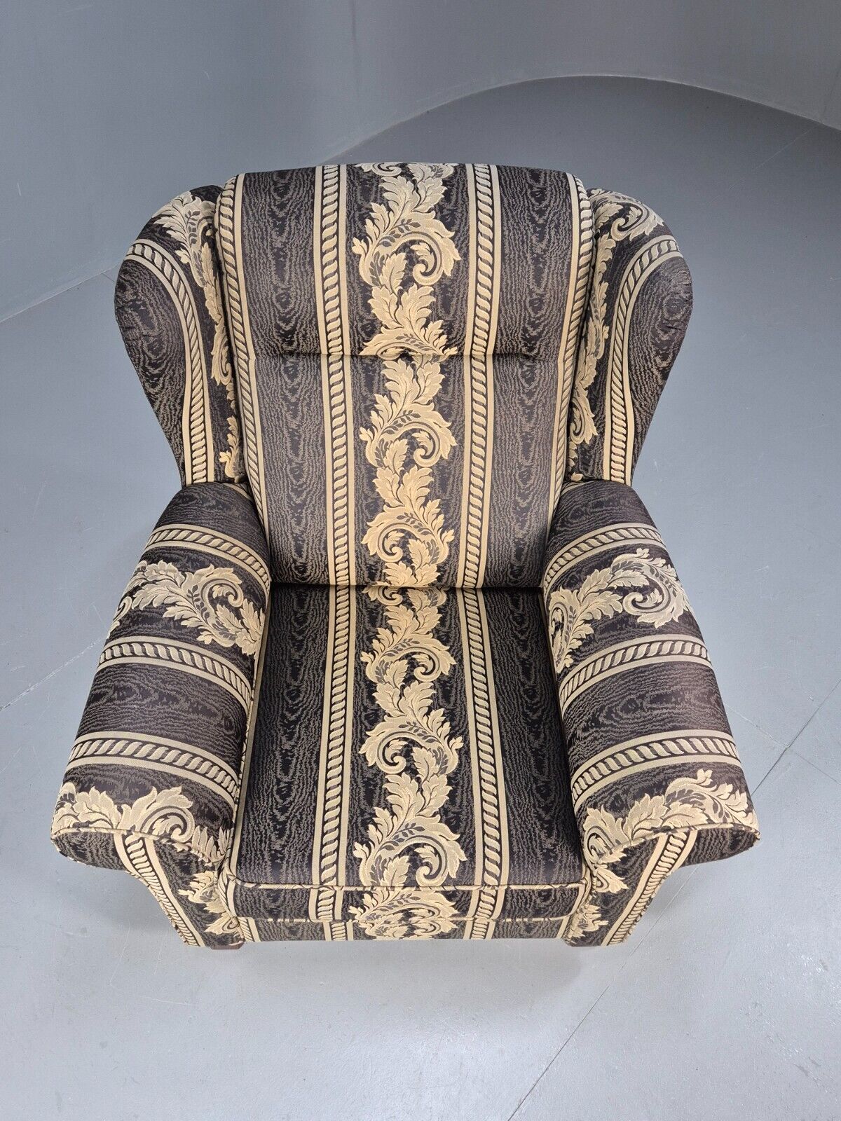Vintage Danish Lounge Chair Classical Blue Upholstery Retro 1980s EB8990 VCLO - UKDK FURNITURE