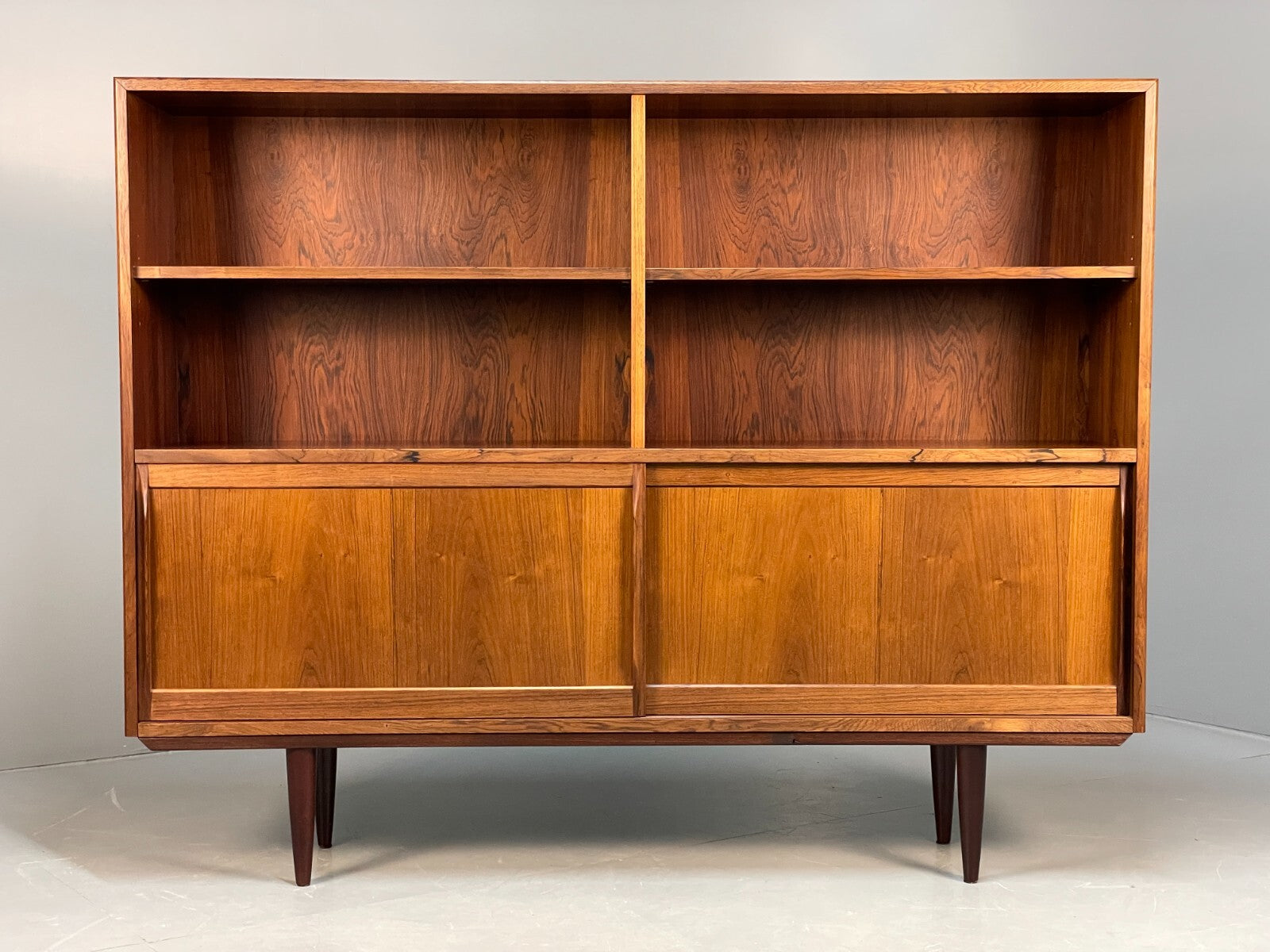 Midcentury Danish Tall Sideboard Storage Cabinet Vintage 1960s EB8674 MWOO - UKDK FURNITURE