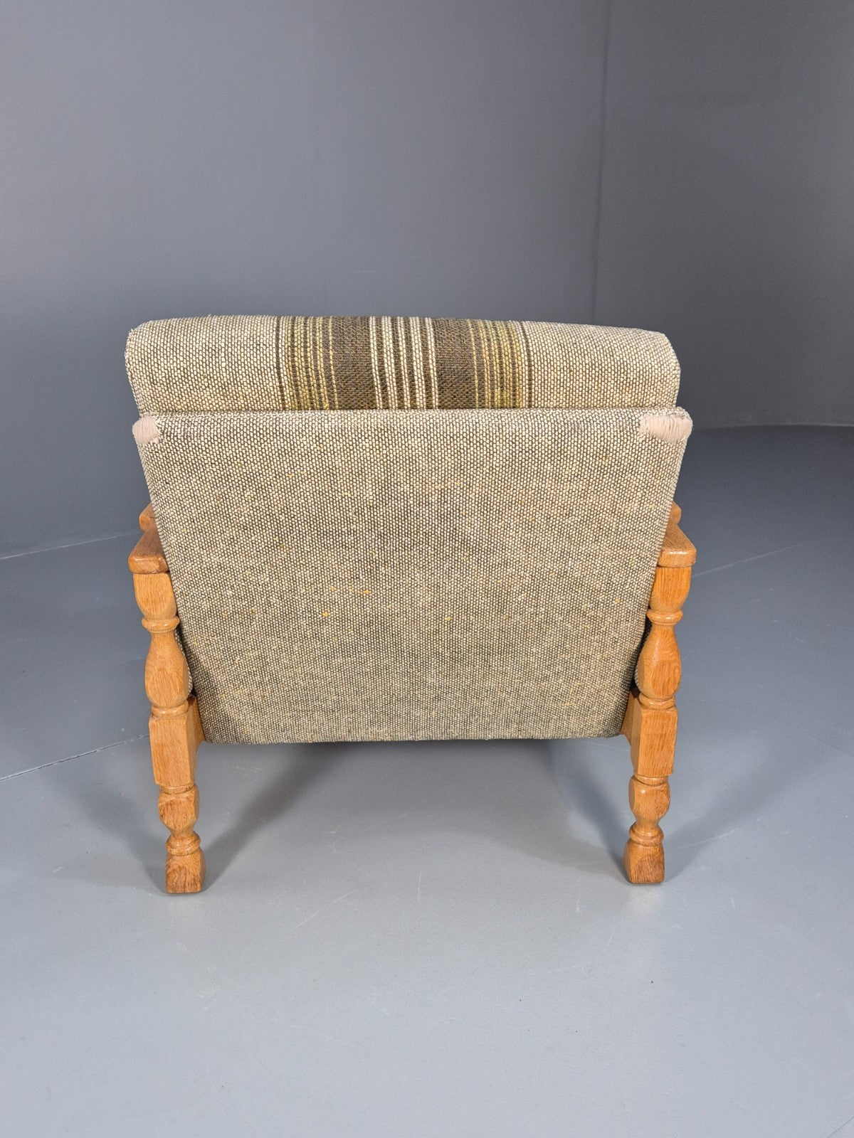 Vintage Danish Kjaernulf Style Oak and Wool Lounge Chair 1970s EB9714 MNOR - UKDK FURNITURE