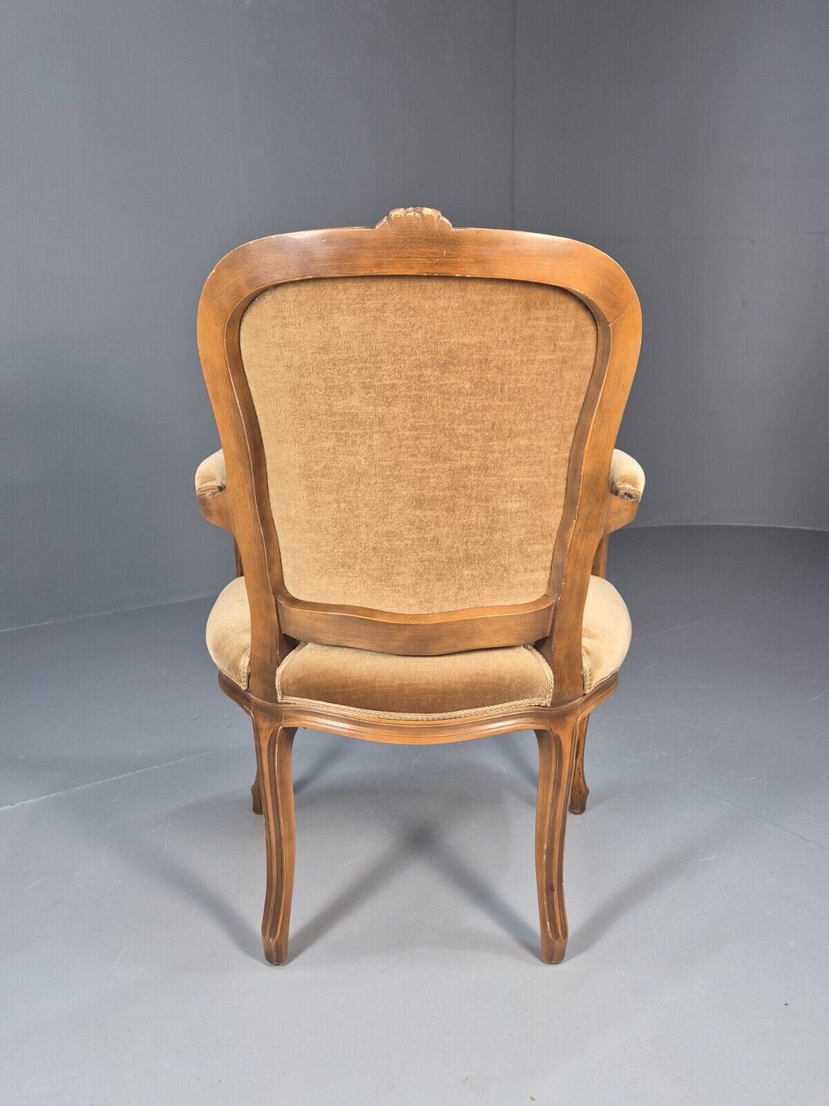 Vintage Danish Lounge Chair Gold Velour Antique French Style EB8993 VCLO - UKDK FURNITURE
