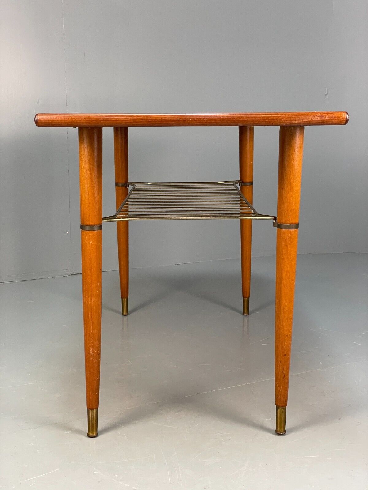 Midcentury Swedish Teak & Beech Coffee Table With Magazine Rack EB8683 MWOO - UKDK FURNITURE