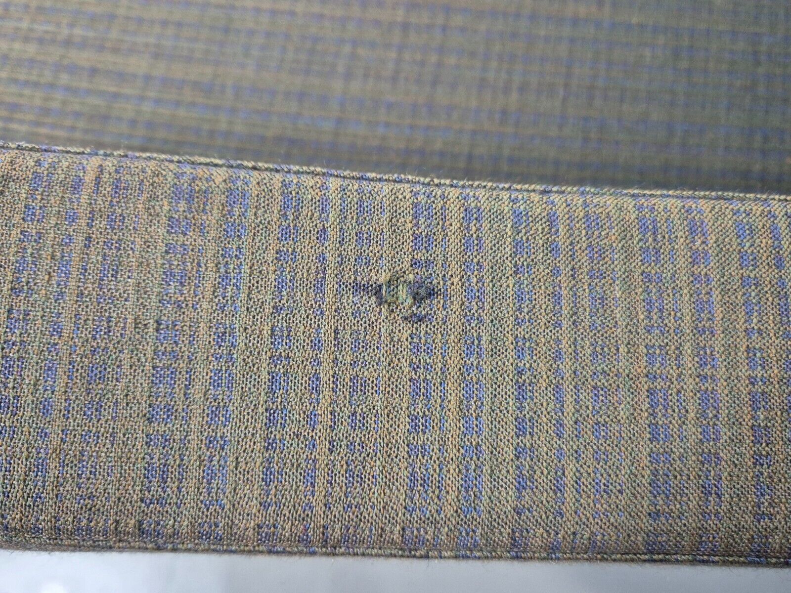 Vintage Danish 4 Seat Sofa Blue Green Wool Teak Legs MCM 1960s Retro EB8742 M4SS - UKDK FURNITURE