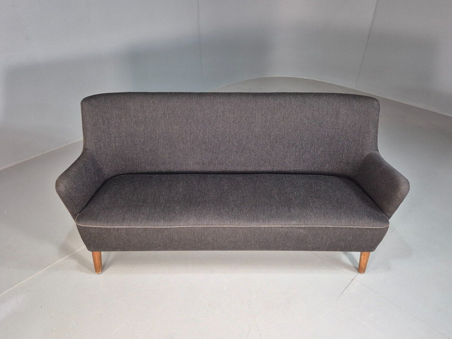 Vintage Danish 2 seat Sofa Dark Grey Mid Century Modern Retro 1950s EB8318 MNOR - UKDK FURNITURE