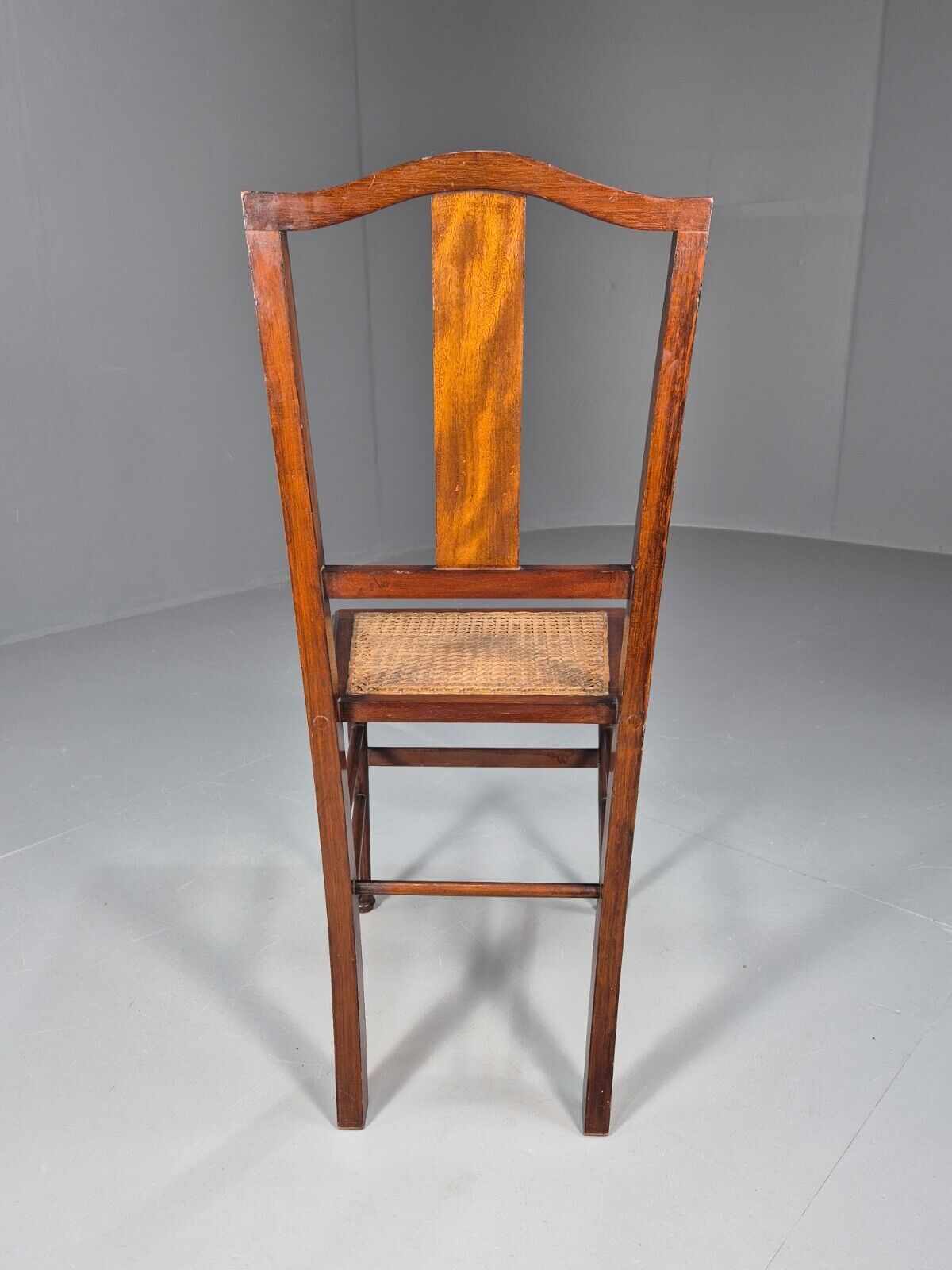 Vintage Dining Chair Rattan Mahogany Pad Feet Antique EB9150 VDIN - UKDK FURNITURE