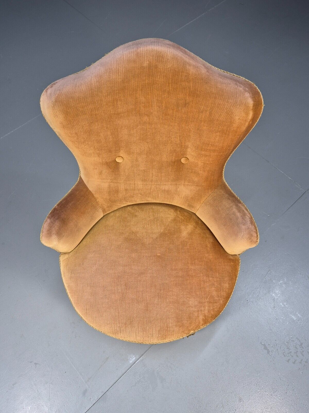 Vintage Danish Lounge Chair Gold Velour 1930s Boudoir Suite EB9136 VCLO - UKDK FURNITURE