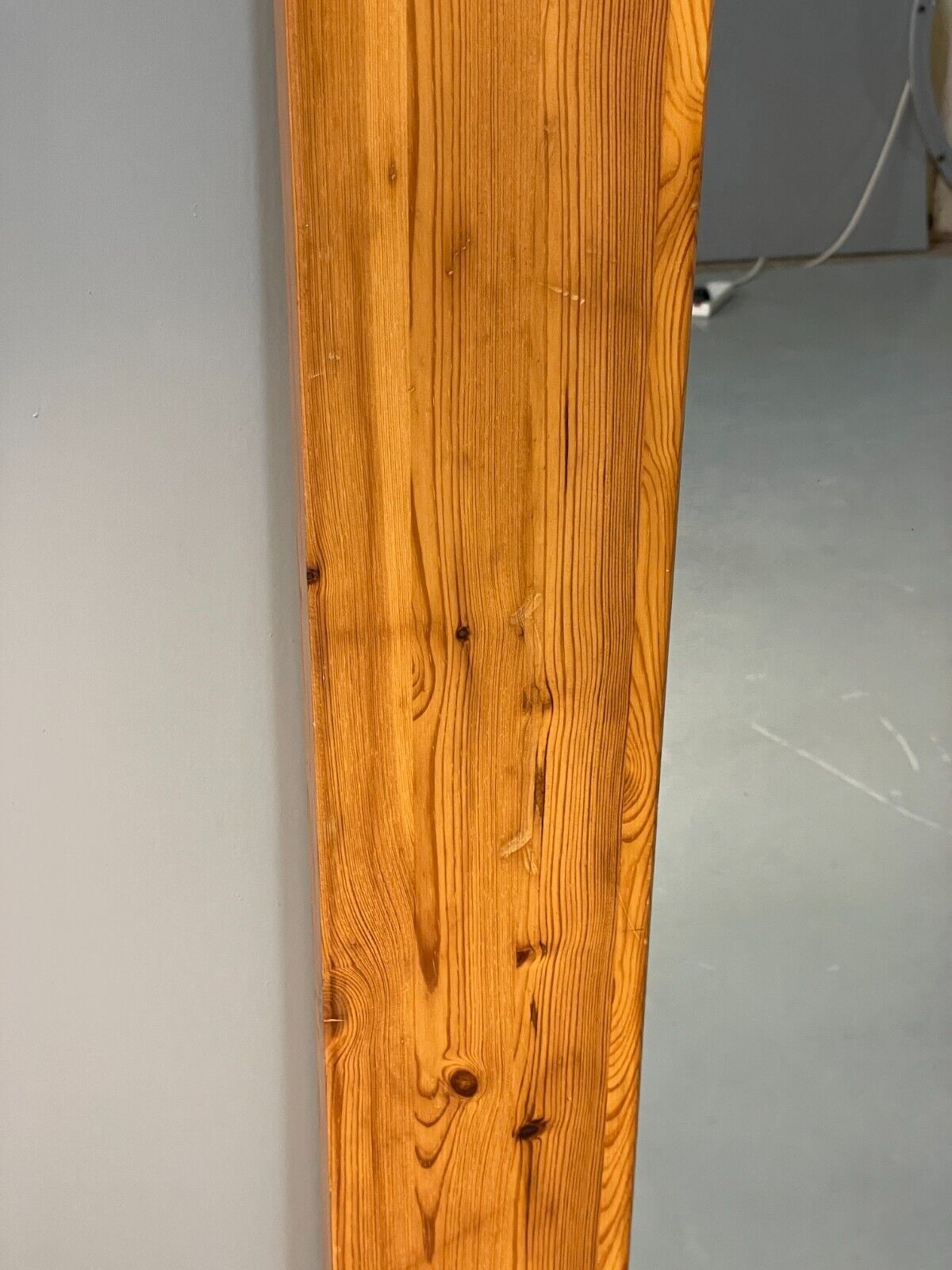 Vintage Danish Large Solid Pine Rectangular Mirror EB8411 MWOO - UKDK FURNITURE