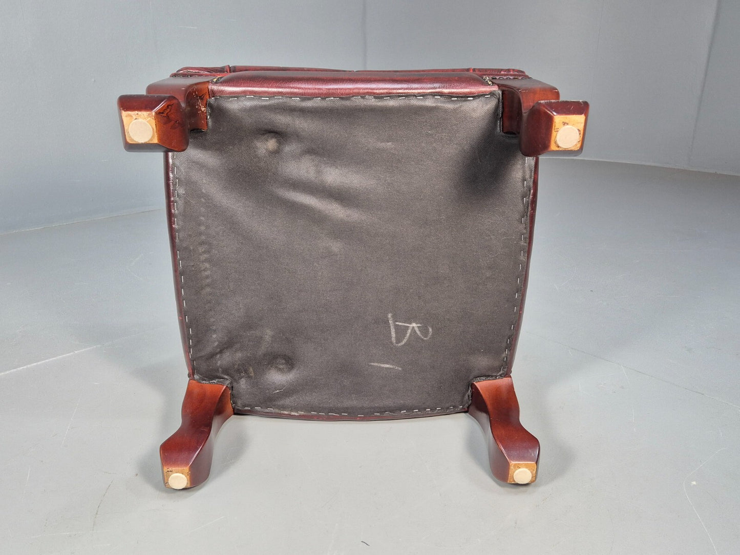 Vintage Oxblood Chesterfield Footstool Danish Retro Antique Style EB9665 MFOO - UKDK FURNITURE