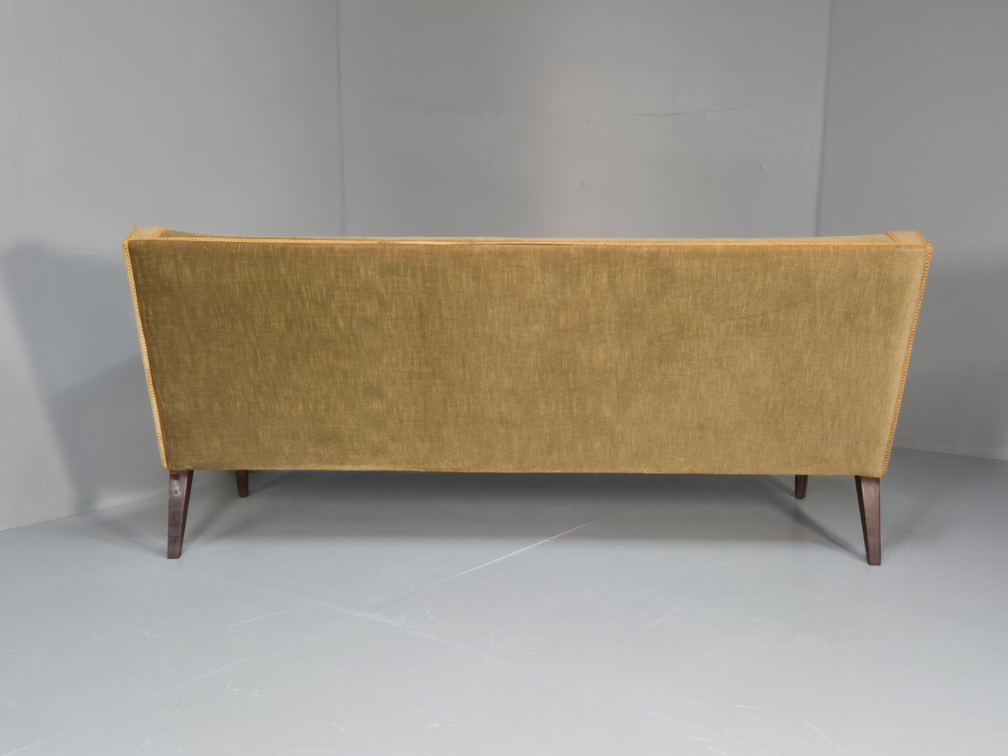Antique Danish Empire Style Sofa Mahogany and Green velour EB9662 V3SS - UKDK FURNITURE