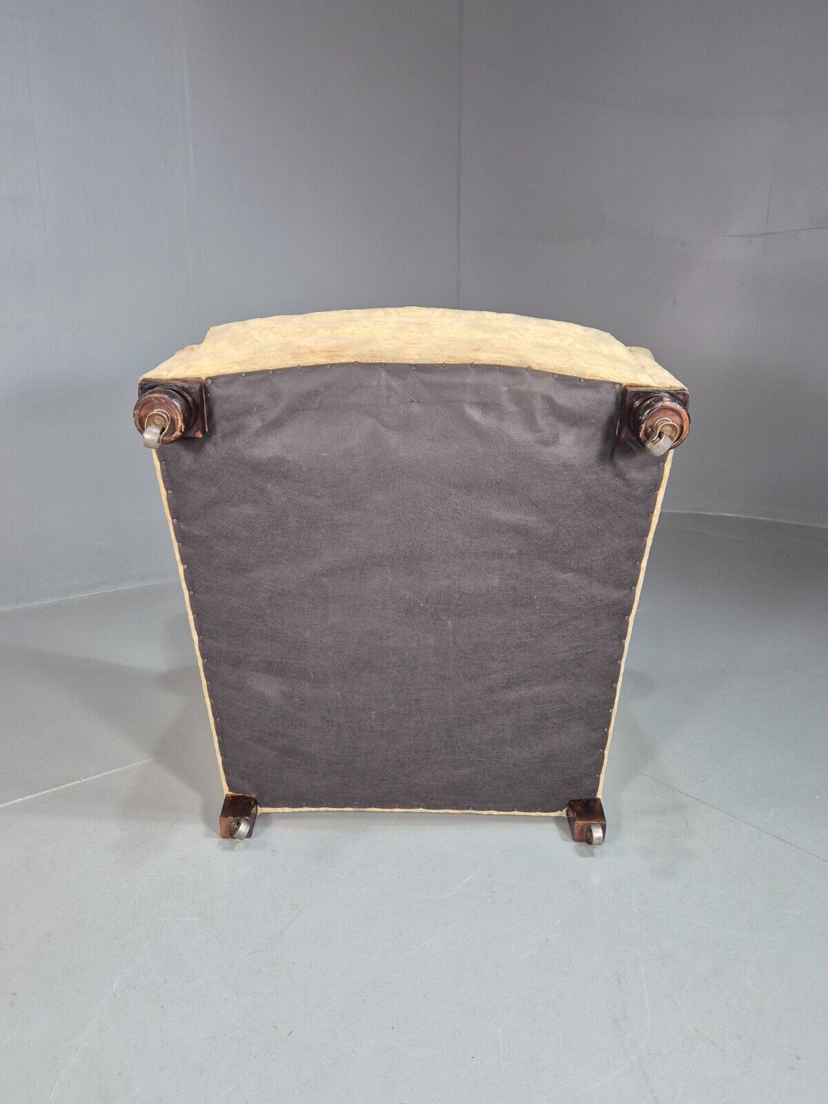 Vintage Wing Back Lounge Chair Floral Damask Edwardian Antique EB7787 MNOR - UKDK FURNITURE