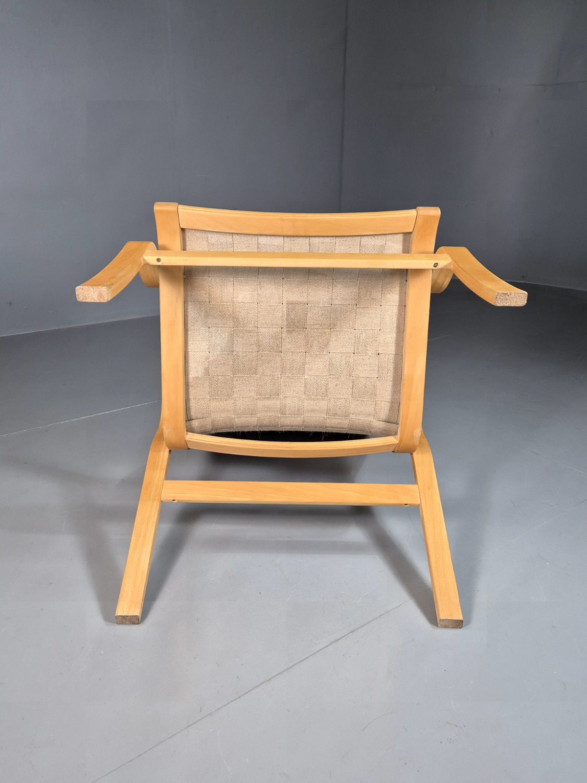 Vintage Danish Lounge Chair Canvas Bentwood Ostergaard Retro MCM EB7349 MBEN - UKDK FURNITURE