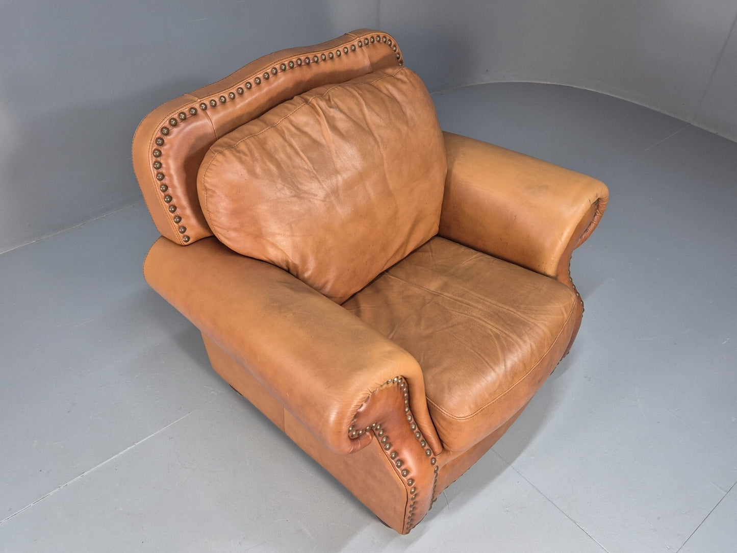 Vintage Leather Club Chair 1980s Danish Retro EB9642 VLEA - UKDK FURNITURE