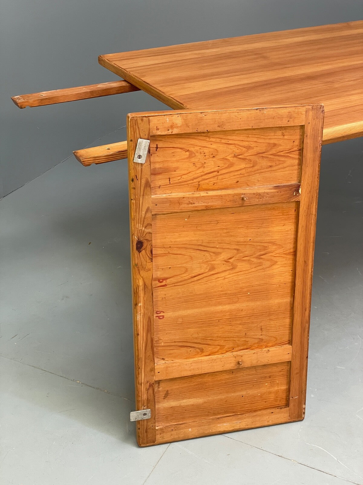 Vintage Danish Pine Dining Table Extending Mogensen Shaker Style EB9434 MWOO - UKDK FURNITURE