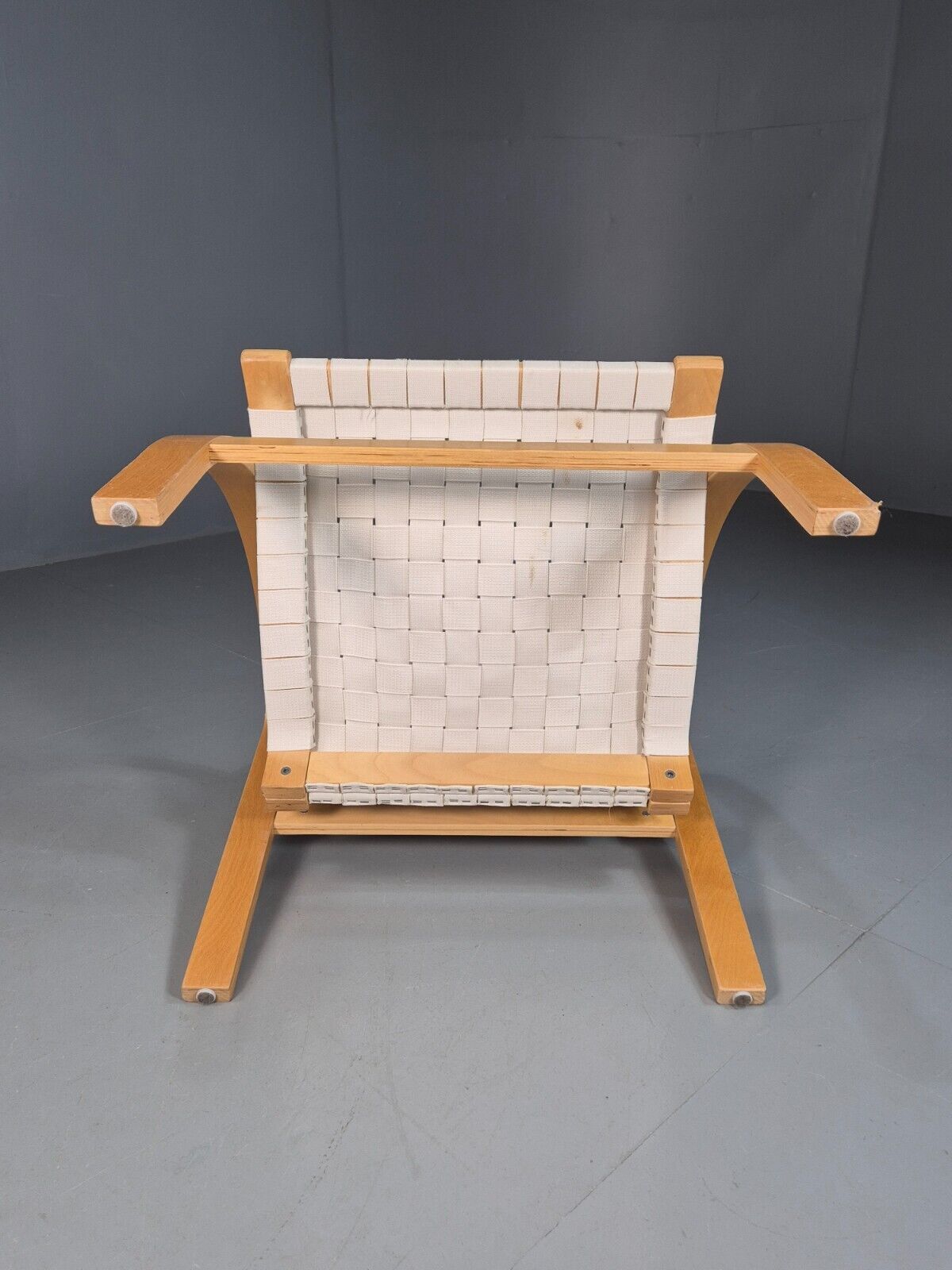 Vintage Danish Lounge Chair Canvas Bentwood Aalto Style 1980s Retro EB8240 MBEN - UKDK FURNITURE