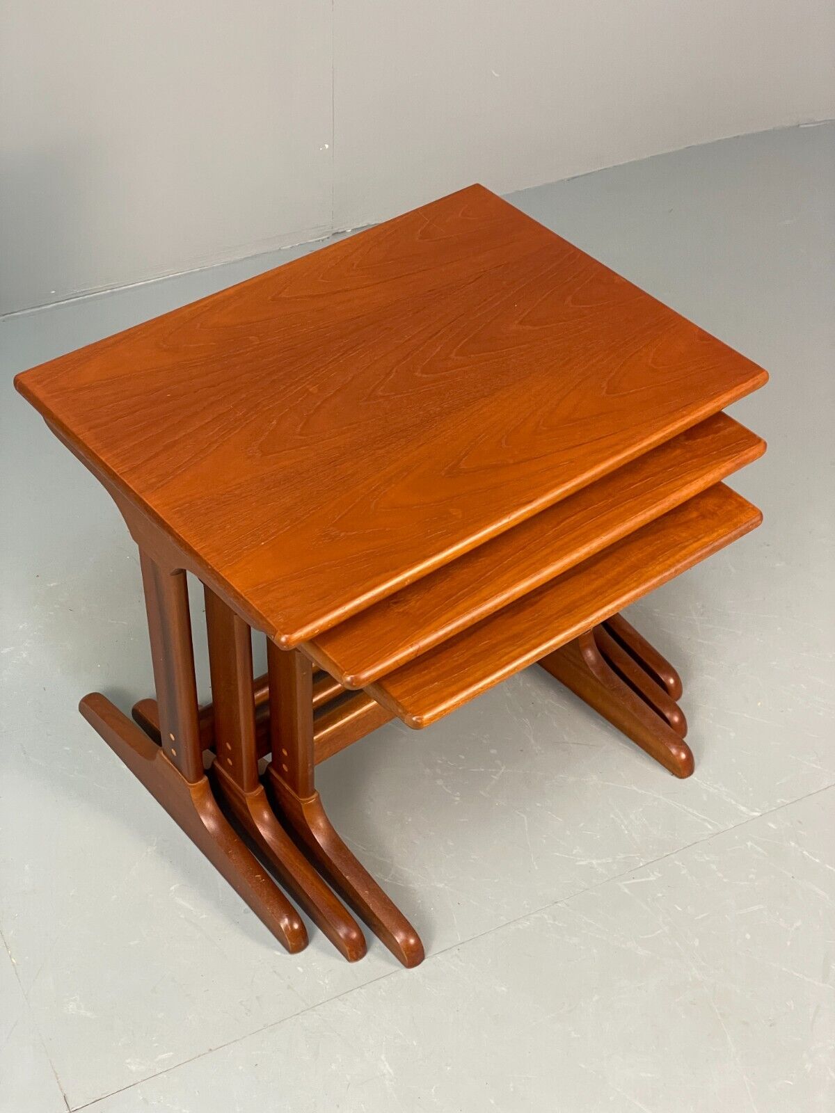 Vintage Teak Nesting Tables Retro 1980s EB8405 MWOO - UKDK FURNITURE