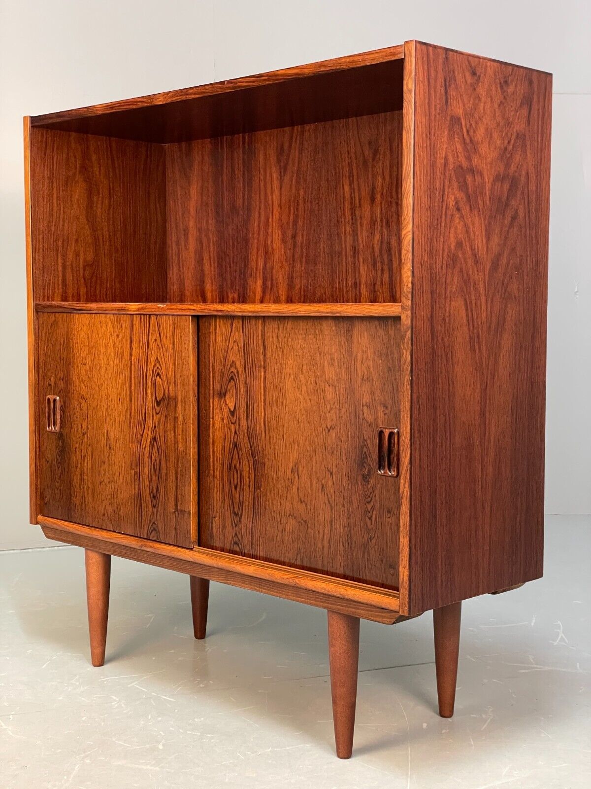 Midcentury Danish Bookcase Sliding Doors Torben B Nielsen Vintage EB8807 MWOO - UKDK FURNITURE