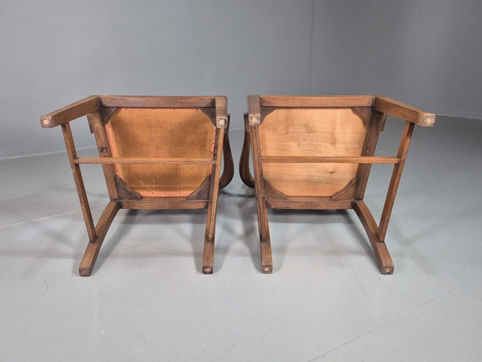 2 Vintage Desk Chairs Beech Frame Early Twentieth Century EB7823 VDIN - UKDK FURNITURE