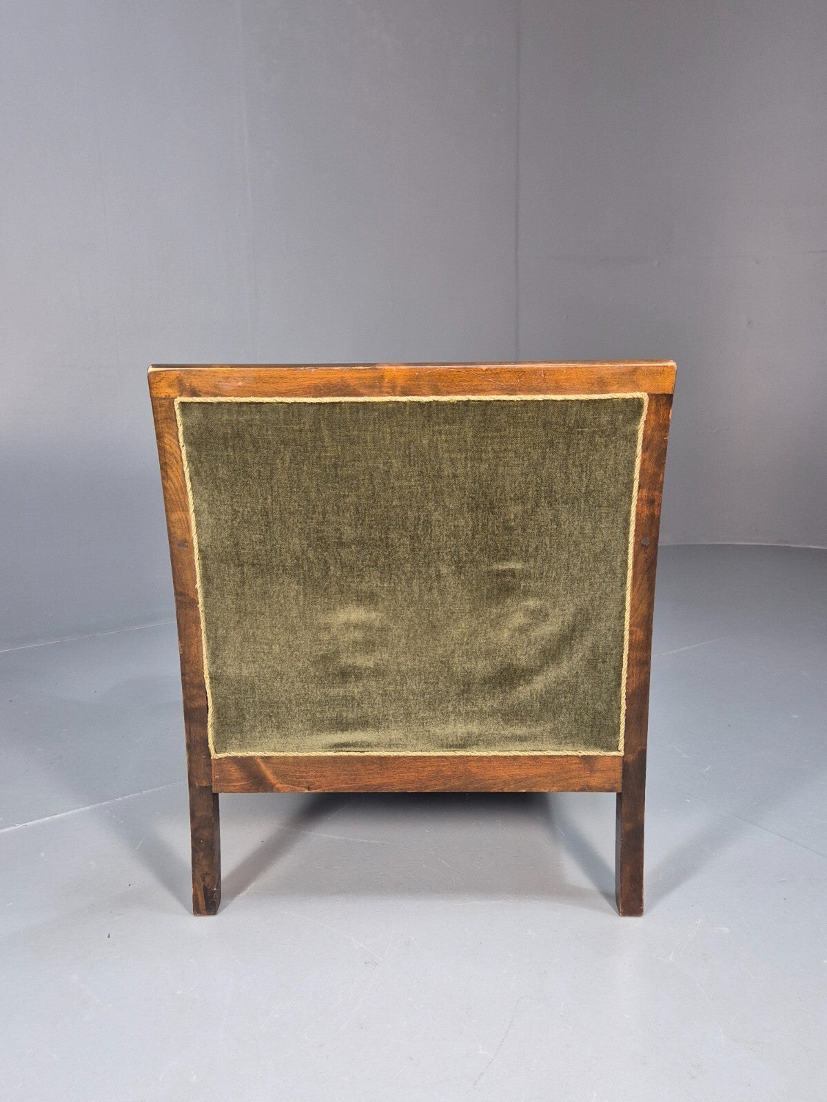 Vintage Danish Lounge Chair Antique Baroque Style Green Moquette EB9647 VCLO - UKDK FURNITURE