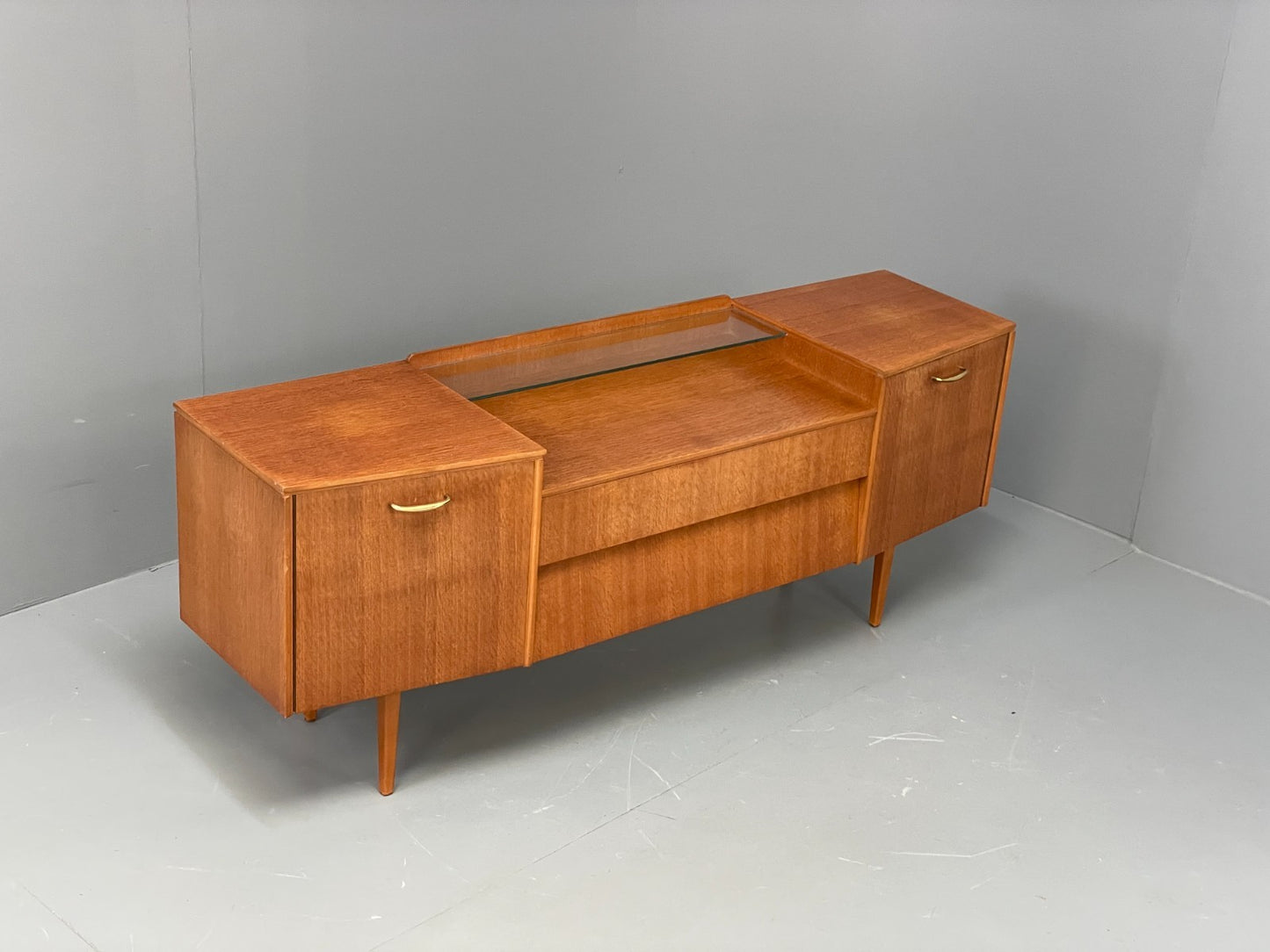 Vintage 1950s Oak Dresser Avalon Midcentury Drawers Cabinet EB11793 MWOO19