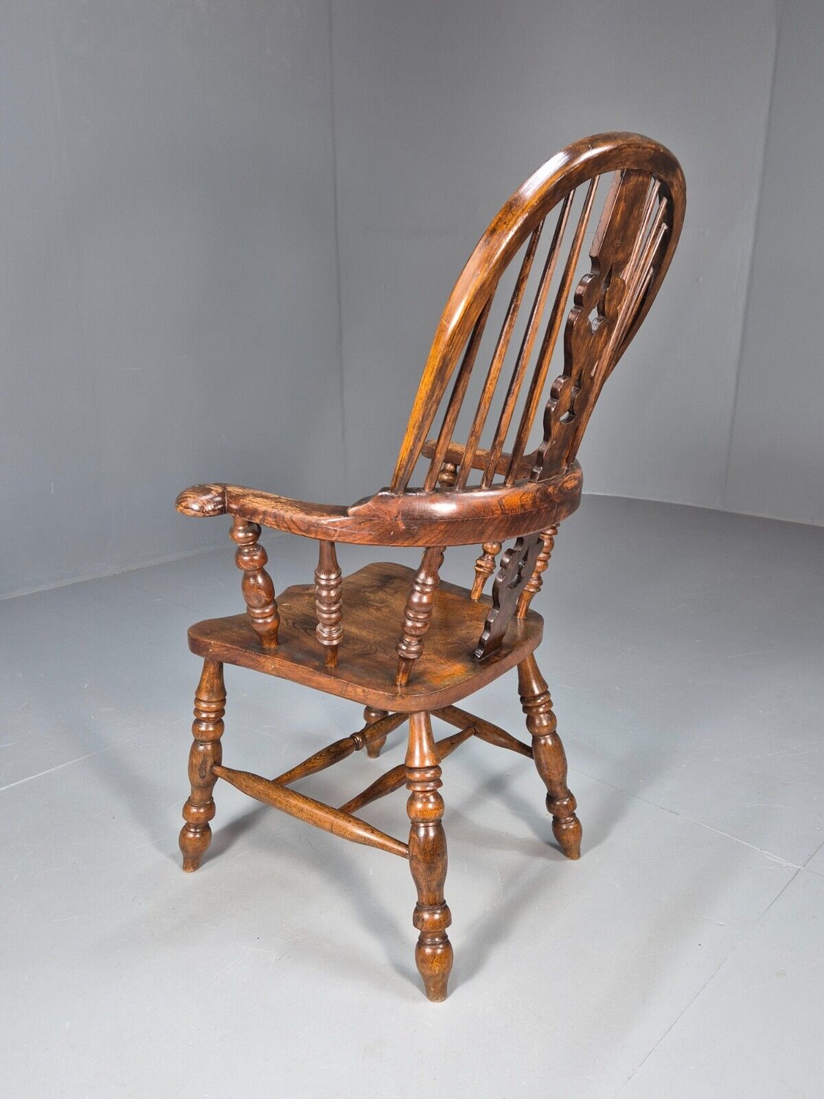 Vintage Windsor Armchair Oak 19th Century Antique EB9034 VDIN - UKDK FURNITURE