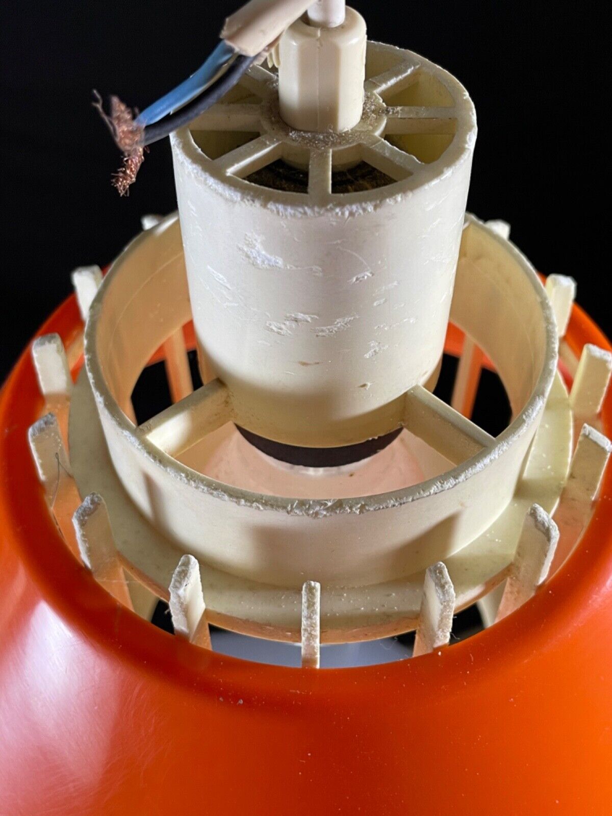 Danish Lyskaer Belysning Model 854 Orange Plastic Light Retro EB5089 LCLC - UKDK FURNITURE