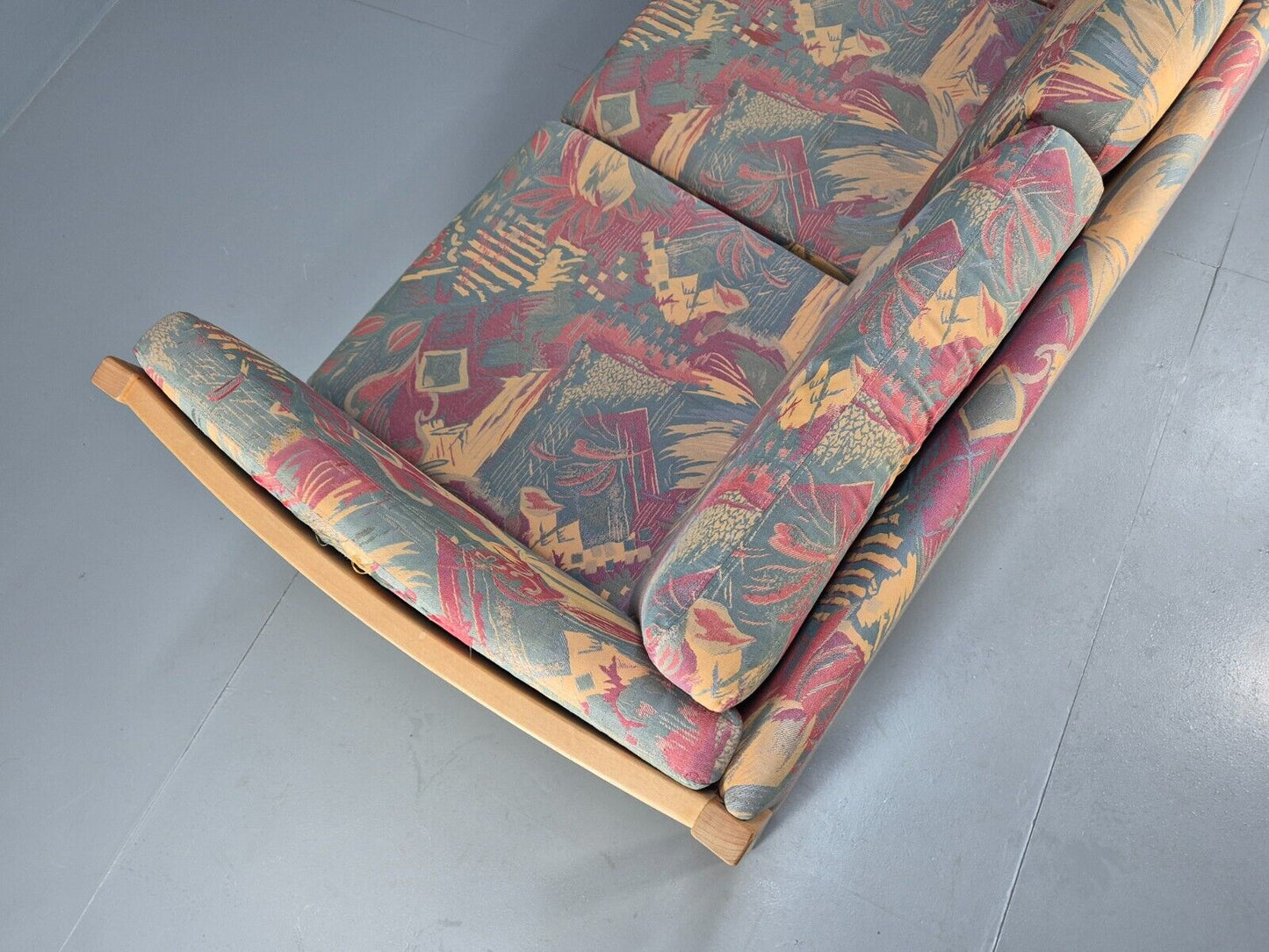 Vintage Danish 3 Seat Sofa Multicoloured Beech End Stouby 1980 Retro EB9093 M3SS - UKDK FURNITURE