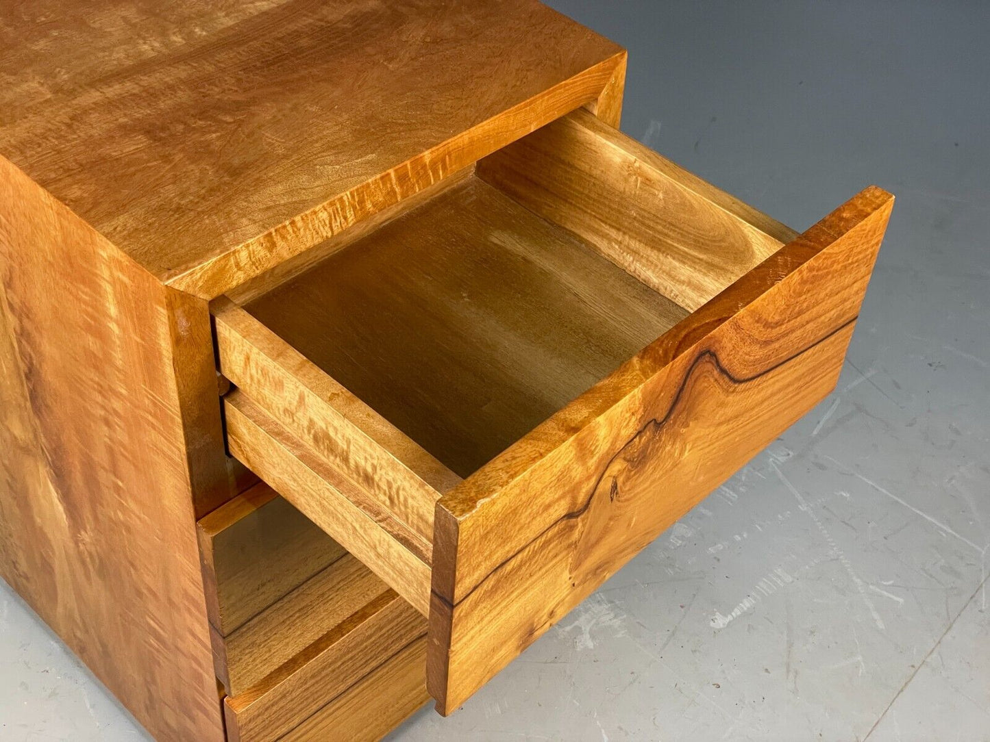 Vintage Chest Of Drawers Solid Spalted Hardwood 1980s EB7564 MWOO - UKDK FURNITURE