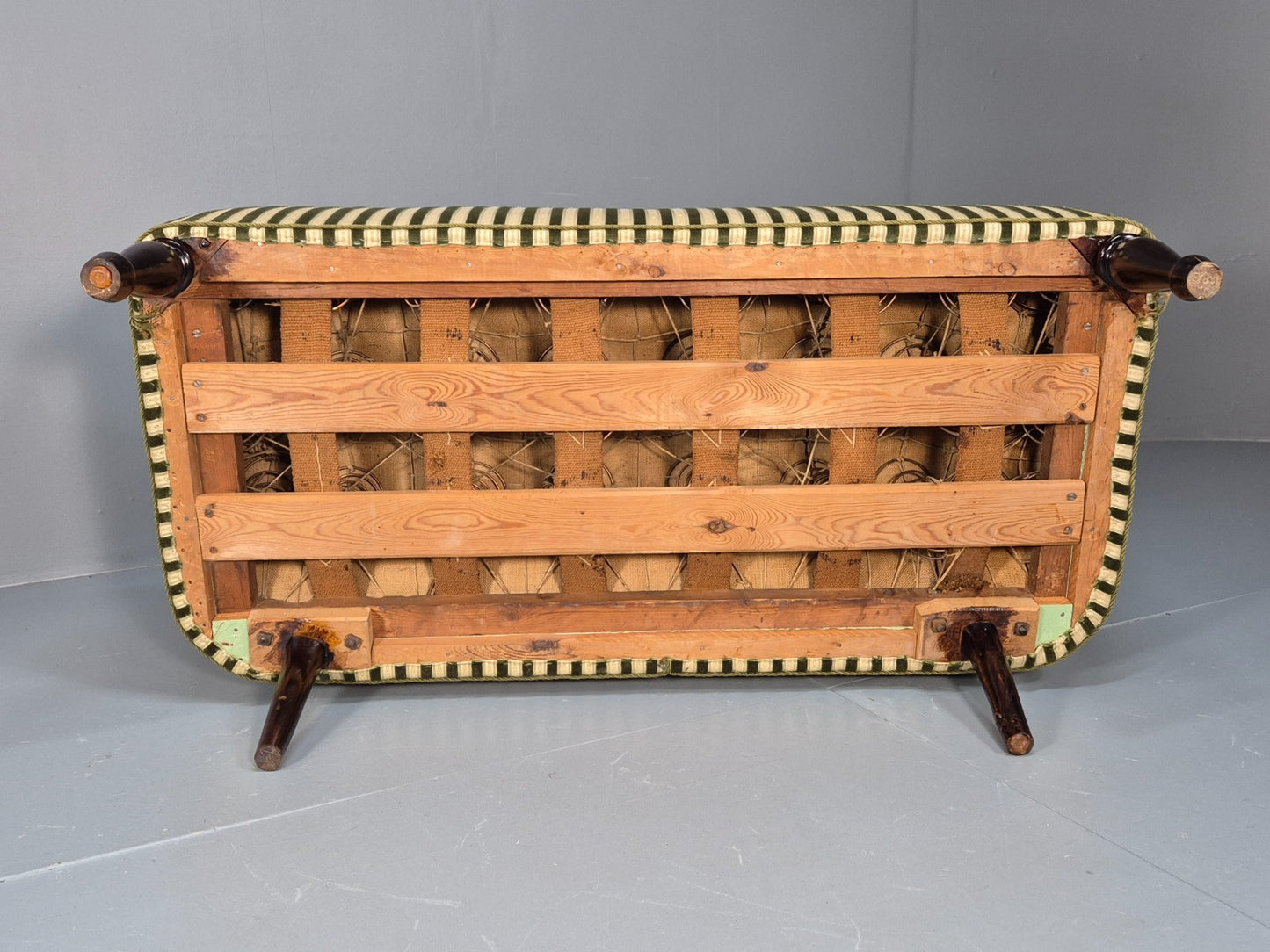 Antique Danish Gold and Green Mahogany Sofa 1900s EB9663 V2SS - UKDK FURNITURE