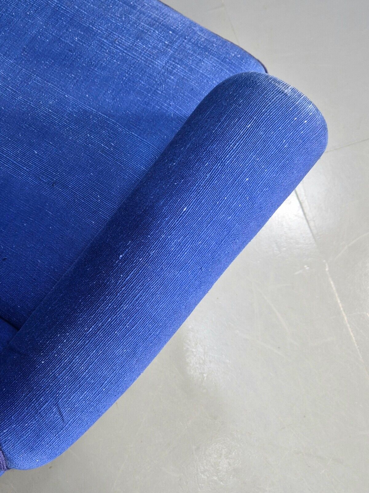 Vintage Danish Wingback Lounge Chair Blue Wool 1960s EB8468 VCLO - UKDK FURNITURE