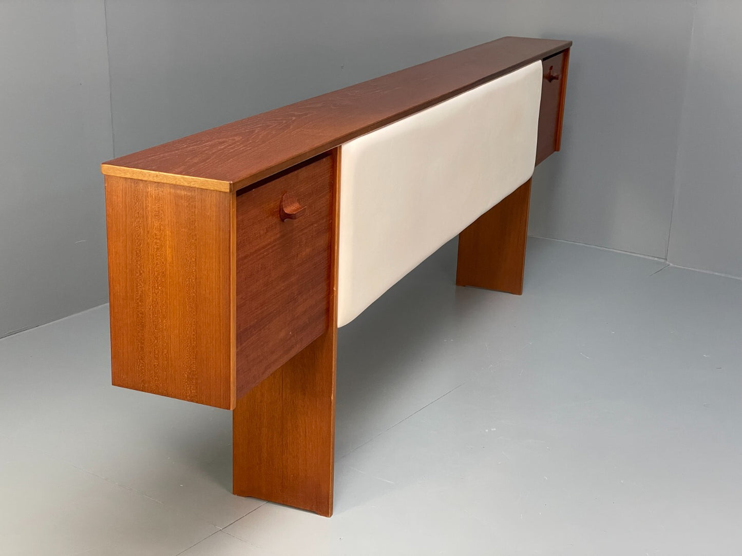 Vintage Teak Bedside Cabinets & Headboard By Meredew 1970s King Size EB9527 MWOO - UKDK FURNITURE