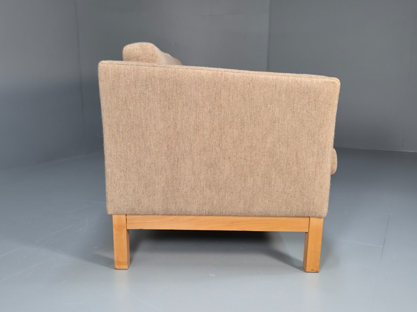 Vintage Danish Mid Century 2 Seat Sofa Beige Wool 1970s EB9668 M2SS - UKDK FURNITURE
