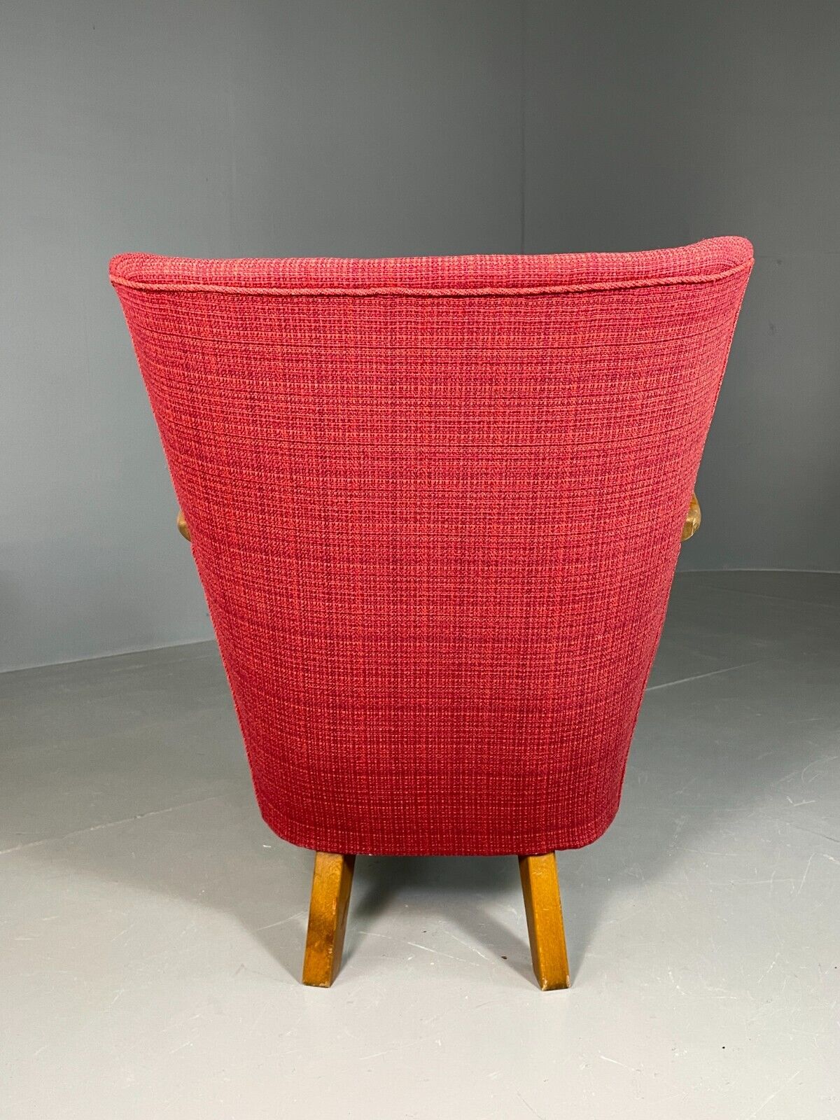 Vintage Danish Lounge Chair Red Slagelese Mobler Retro MCM EB6777 MNOR - UKDK FURNITURE