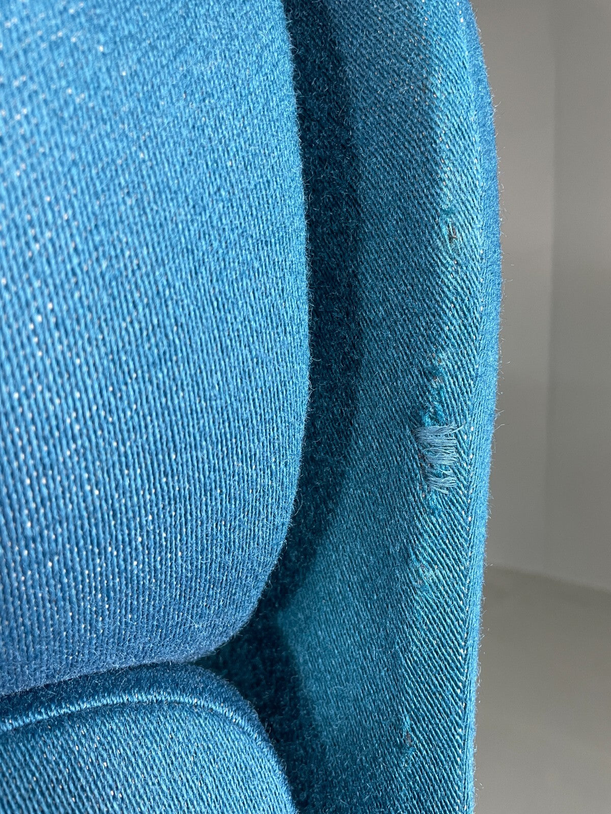 2 Vintage Danish Lounge Chairs Blue Oak Kjaernulf Retro EB6718 MNOR - UKDK FURNITURE
