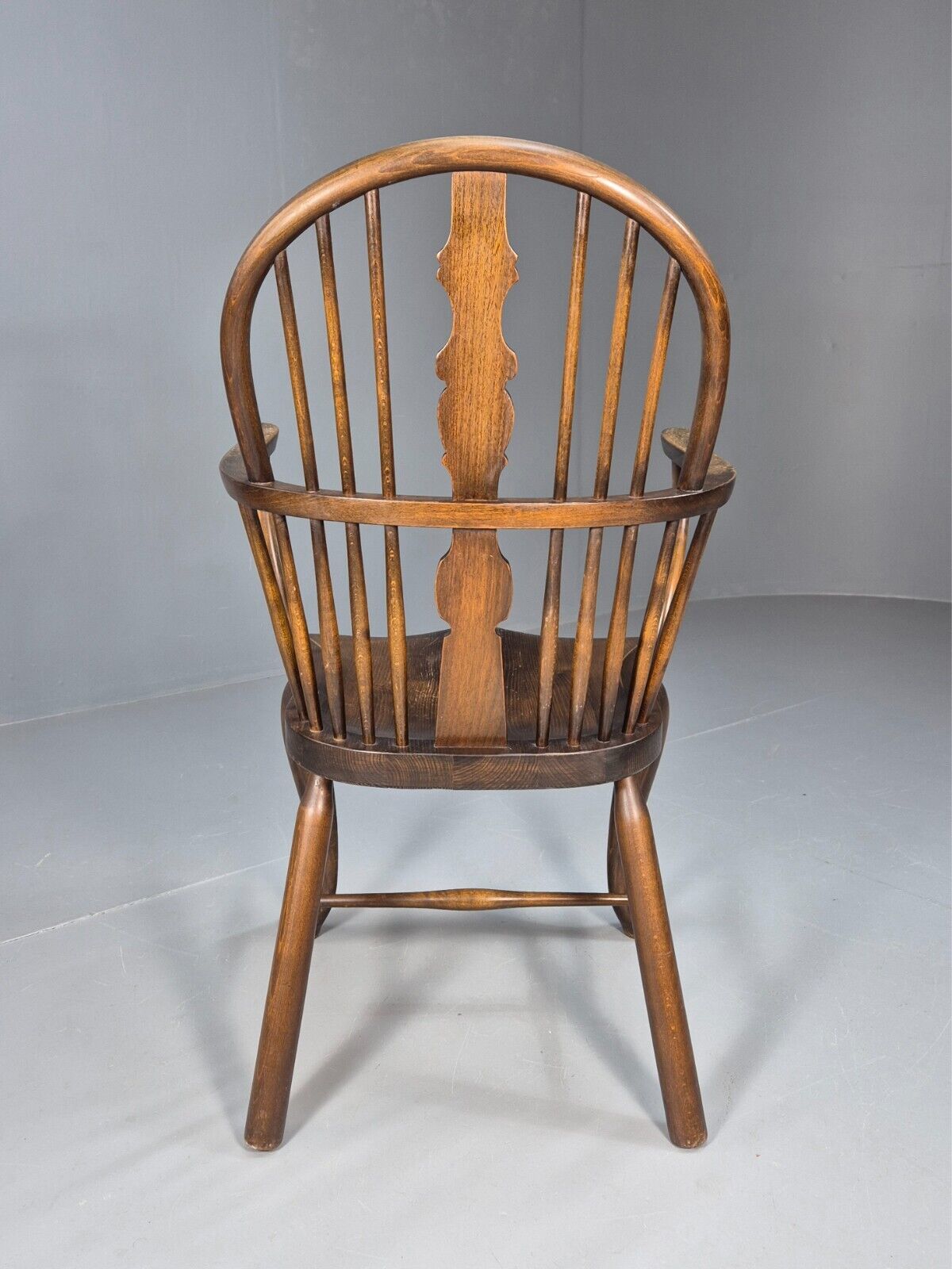 Vintage Windsor Chair Beech Wood Stickback Pad Feet Antique EB8961 VDIN - UKDK FURNITURE