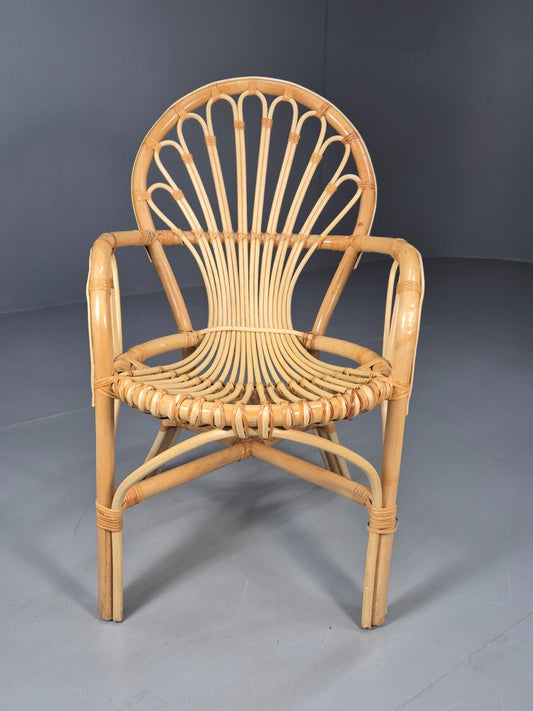 Vintage Cane Armchair 1970s Retro EB9687 VBER - UKDK FURNITURE