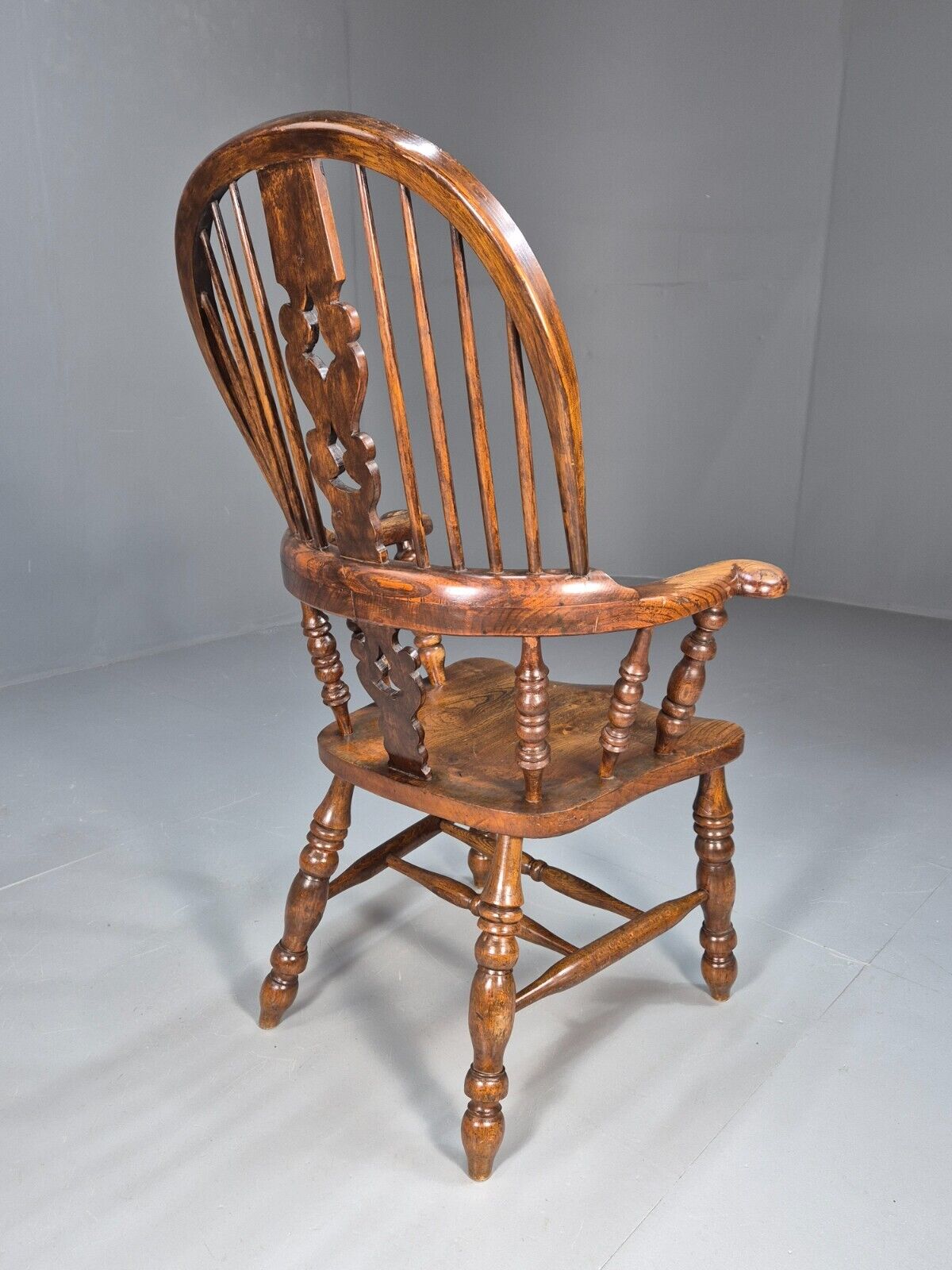 Vintage Windsor Armchair Oak 19th Century Antique EB9034 VDIN - UKDK FURNITURE