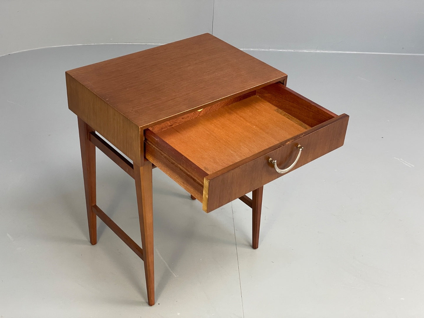 Vintage Meredew Bedside Cabinet Walnut Brass Mid Century 1950s EB9829 MWOO - UKDK FURNITURE
