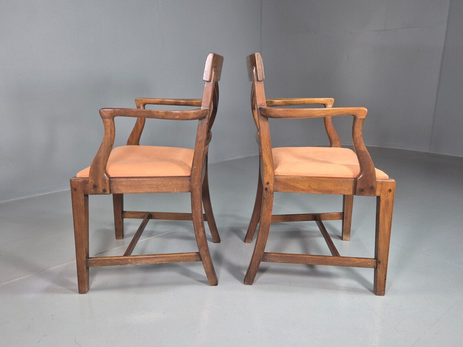2 Vintage Desk Chairs Beech Frame Early Twentieth Century EB7823 VDIN - UKDK FURNITURE