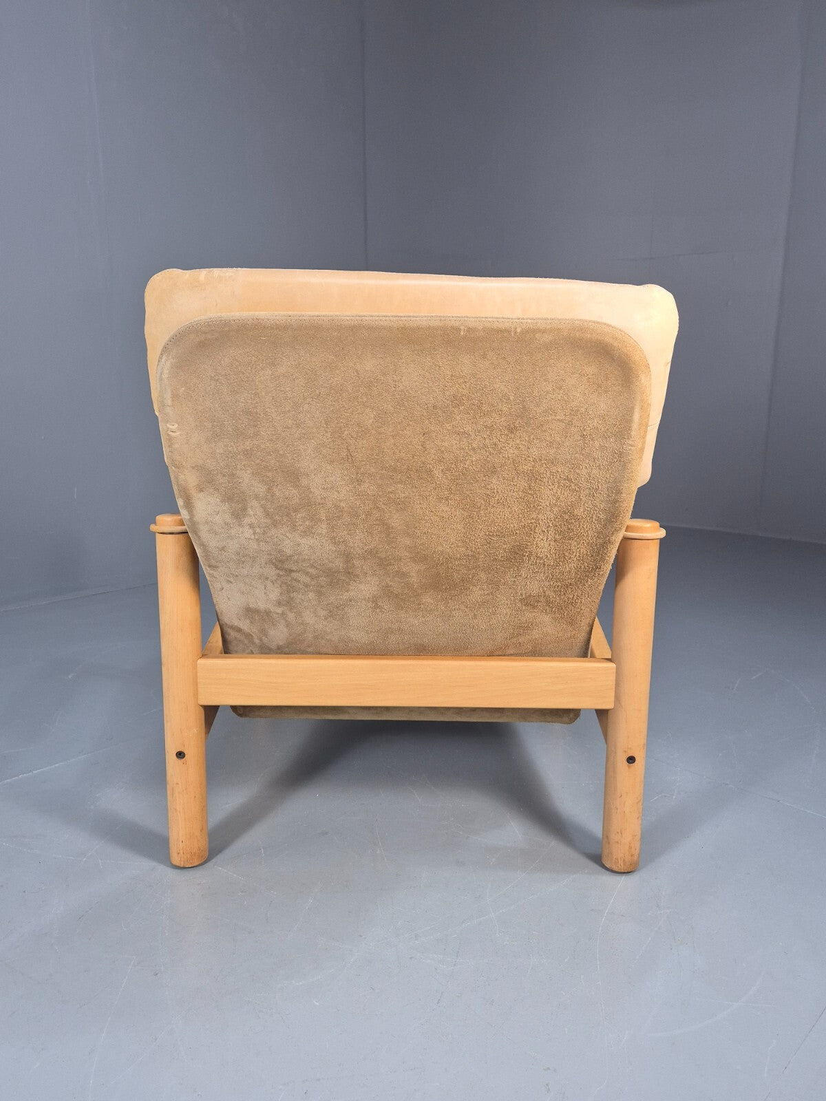 Vintage Nubuck Leather Lounge Chair Ebbe Gehl Danish Mid Century EB9301 MNOR - UKDK FURNITURE