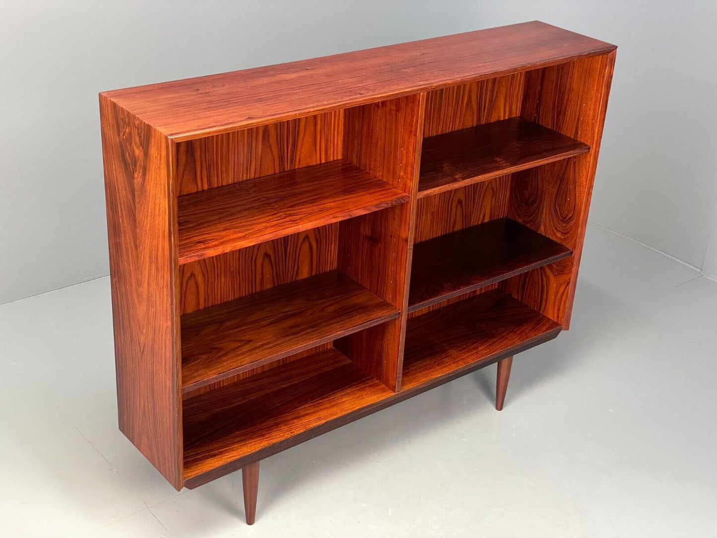 Vintage Danish Mid Century Bookcase By Brouer Adjustable Shelves EB8104 MWOO - UKDK FURNITURE
