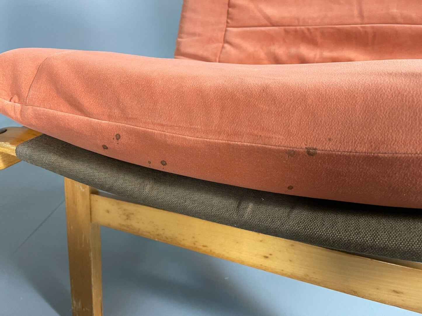 2 Vintage Danish Lounge Chairs Salmon Bentwood Farstrup Retro MCM EB6636 MNOR - UKDK FURNITURE