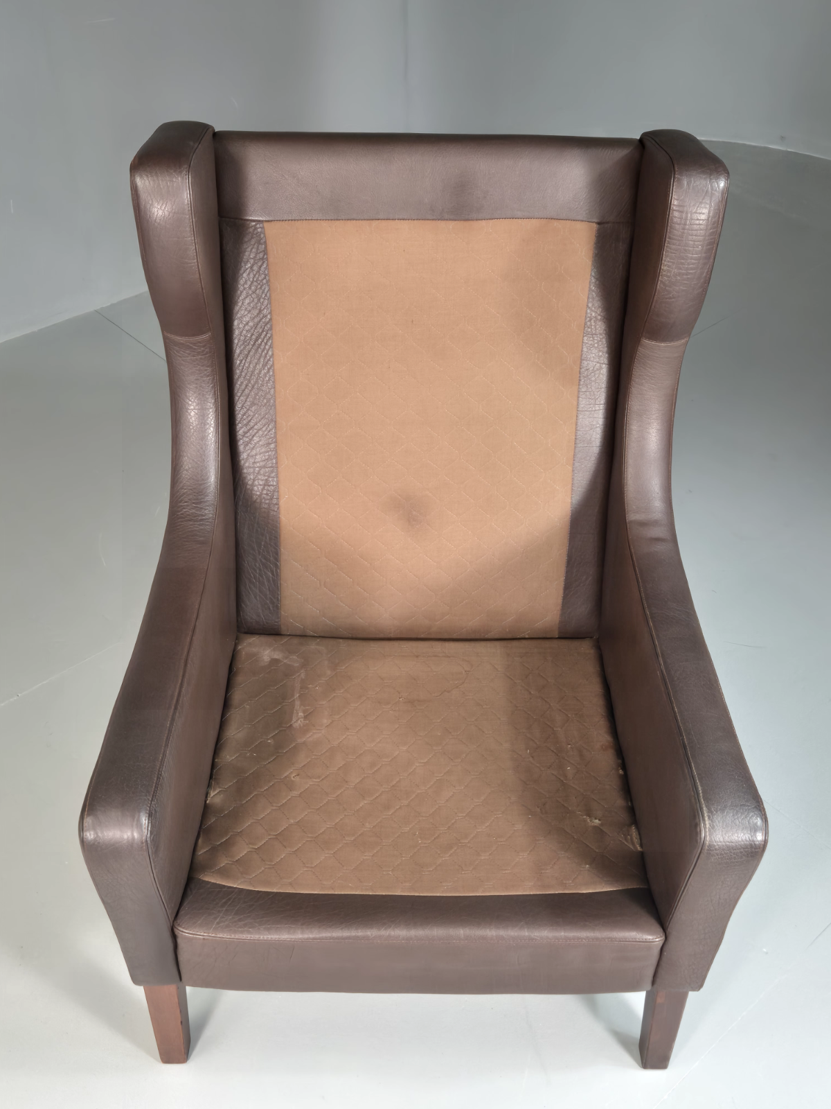 Vintage Danish Wingback Lounge Chair Leather Mogensen Retro MCM EB7233 MNOR - UKDK FURNITURE