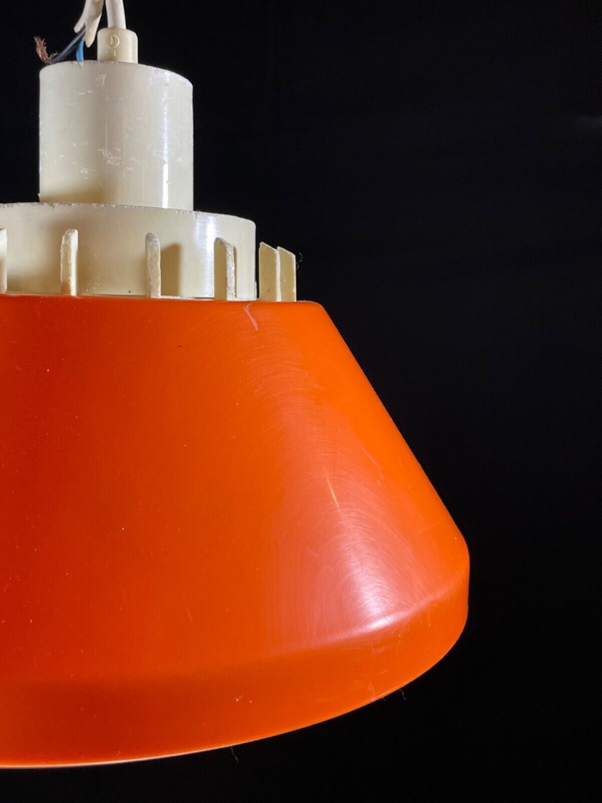 Danish Lyskaer Belysning Model 854 Orange Plastic Light Retro EB5089 LCLC - UKDK FURNITURE