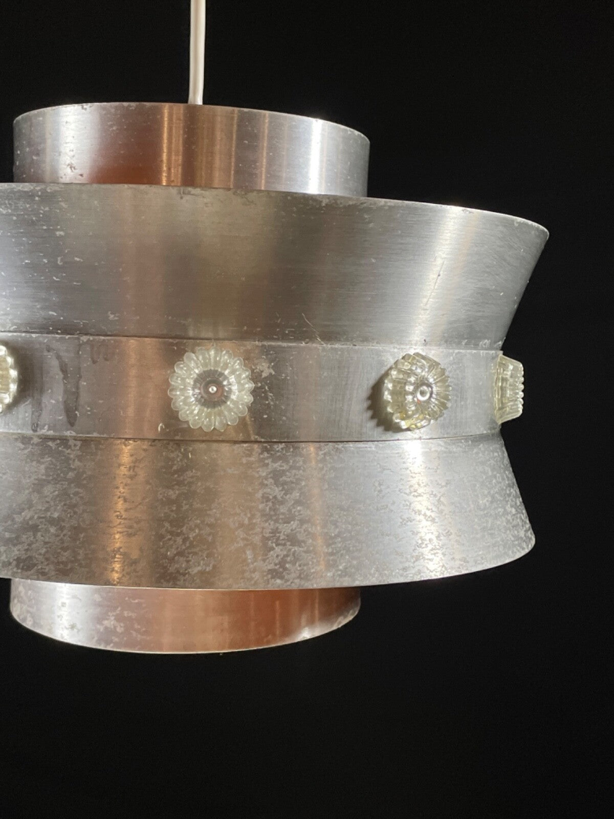 Mid Century Trava Brushed Aluminium, Orange Light, Plastic Detail EB5082 LCLS - UKDK FURNITURE