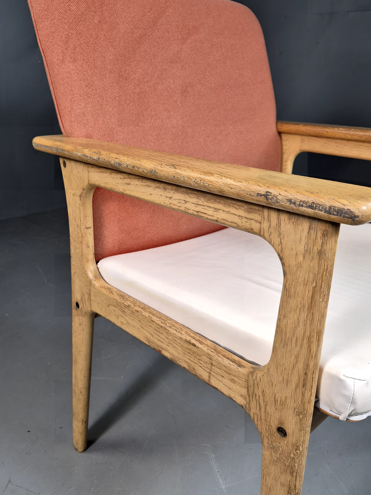 Vintage Danish Elbow Chair Oak Frame Odense Mobler Retro MCM EB6983 MNOR - UKDK FURNITURE