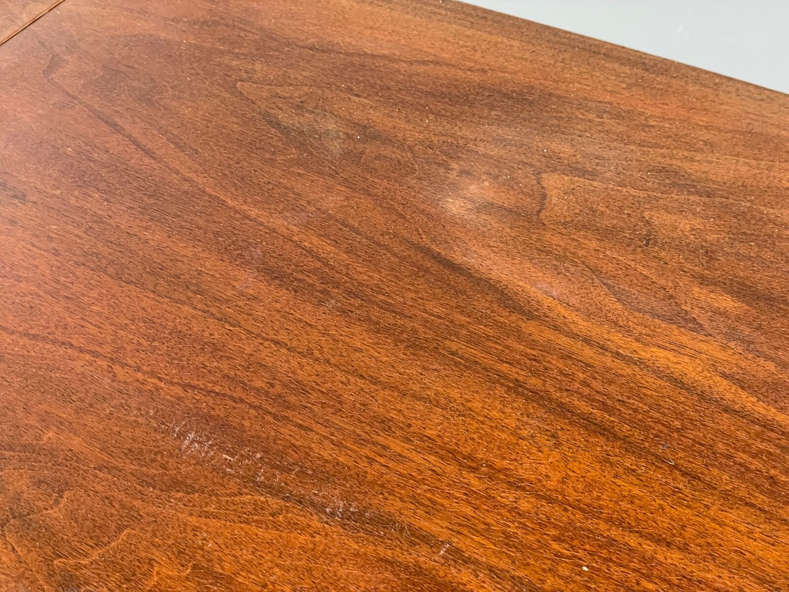 Vintage Walnut Extending Coffee Table Rattan Shelf Drawers 1950s EB9441 MWOO - UKDK FURNITURE